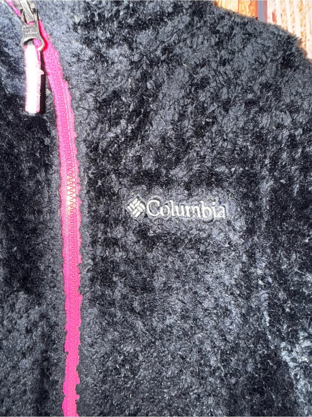 Columbia Girls size XS 6/6X Black Fireside Sherpa Jacket